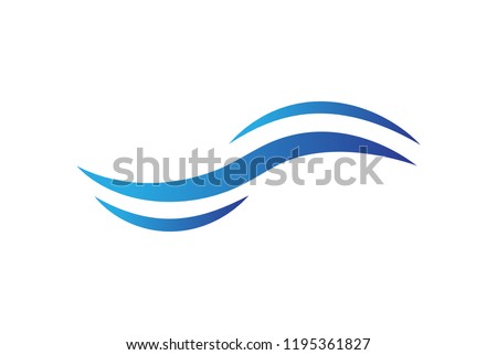 Water wave icon isolated on white background. Flat water wave icon for web site, backdrop and logo template. Useful for poster, placard and banner. Creative art concept, vector illustration, eps 10