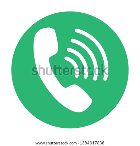 Phone call icon vector isolated on white background. Call icon in a flat style. Trendy telephone template for web site, sign, symbol, ui and logo design. Modern phone call icon, vector illustration