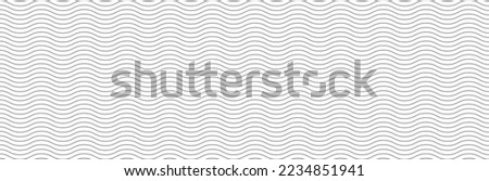 Curved wave lines pattern on white background. Wave striped lines pattern for backdrop and wallpaper template. Simple curved lines with repeat stripes texture. Striped background, vector