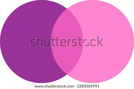 2 pink and purple color circles background with overlap layer. For wallpaper, cover, banner, poster and placard. Abstract flat background for business card and flyer template, vector illustration 