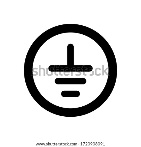 Electrical Grounding icon,  Earth Ground Symbol sign design.