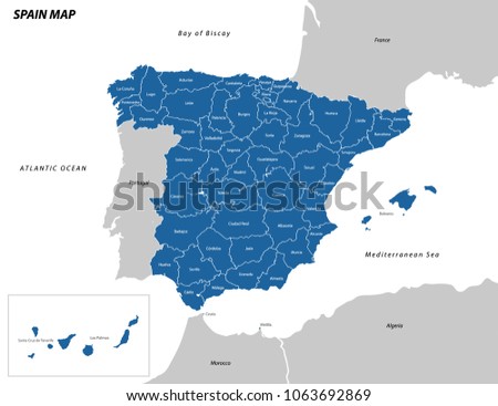 Vector illustration of Spain map