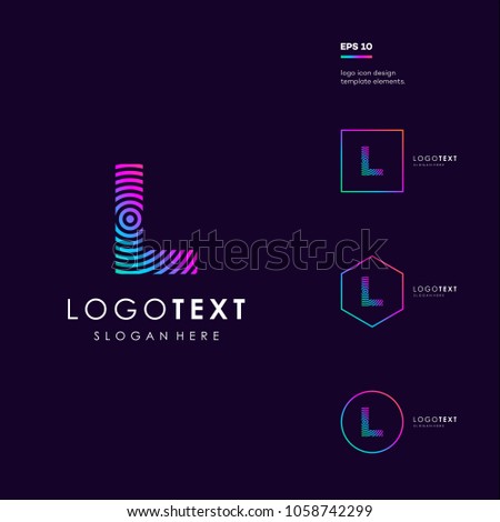 Letter L logo icon design template elements