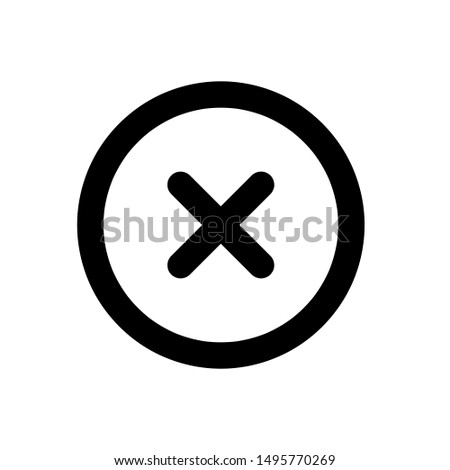 Close icon,vector illustration. Flat design style. vector close icon illustration isolated on White background, close icon Eps10. close icons graphic design vector symbols.