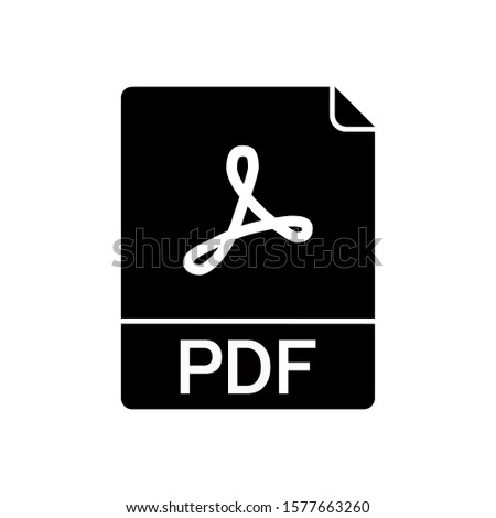 Pdf icon, vector illustration. Flat design style. vector pdf icon illustration isolated on white, pdf icon Eps10. pdf icons graphic design vector symbols.