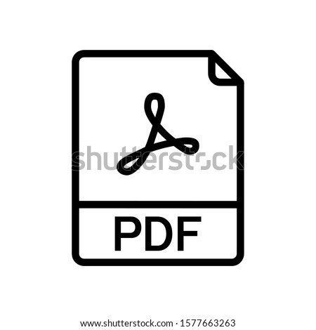Pdf icon, vector illustration. Flat design style. vector pdf icon illustration isolated on white, pdf icon Eps10. pdf icons graphic design vector symbols.