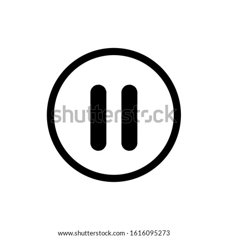 Pause icon, vector illustration. Flat design style. vector pause icon illustration isolated on white background, pause icon Eps10. pause icons graphic design vector symbols.