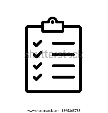 Check list icon,vector illustration. Flat design style. vector check list icon illustration isolated on White background, check list icon Eps10. check list icons graphic design vector symbols. ストックフォト © 