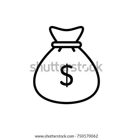 money bag icon,vector illustration. Flat design style. vector  money bag icon illustration isolated on White background,money bag icon Eps10. money bag icons graphic design vector symbols.