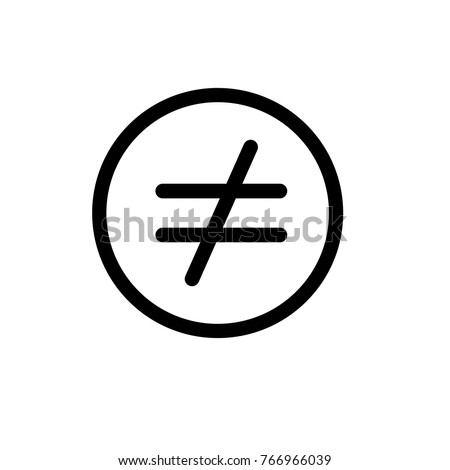 Not equal icon,vector illustration. Flat design style. vector not equal icon illustration isolated on White background, not equal icon Eps10. not equal icons graphic design vector symbols.