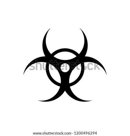 The radiation vector icon, logo on white background