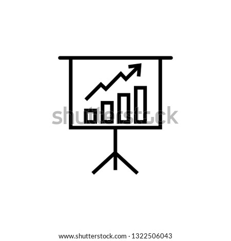 Chart, presentation icon suitable for info graphics, websites and print media and  interfaces. line icon, logo isolated on white background