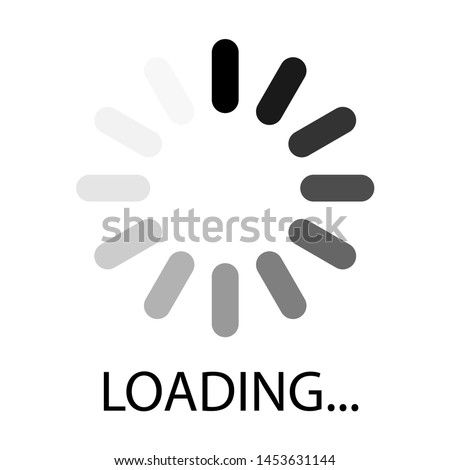 Loading icon, logo isolated on white background