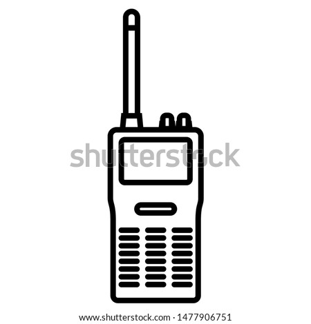 Walkie talkie line icon, logo isolated on white background