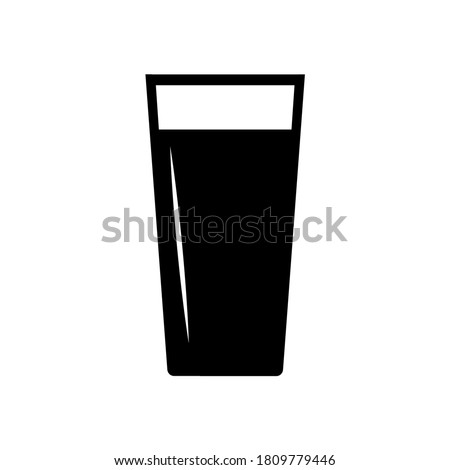 Beer glass icon, hop logo isolated on white background