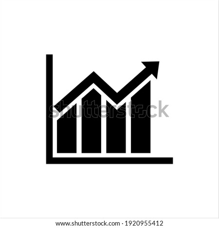 Simple diagram and graphs icon, logo isolated on white background