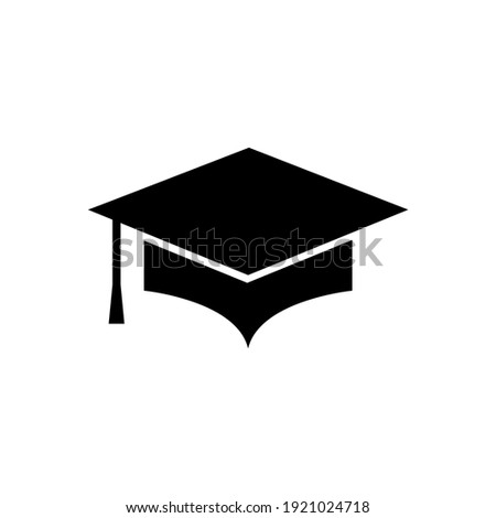 Students cap, education, graduate set icon, logo isolated on white background