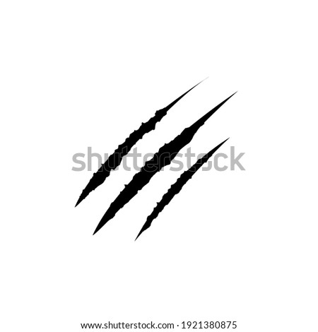 Claws scratches icon, logo isolated on white background Stock foto © 