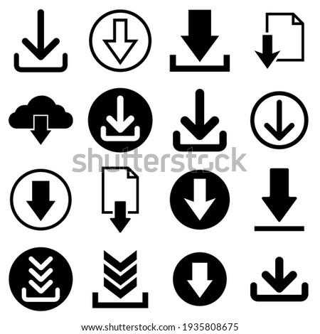 Download icon, logo isolated on a white background