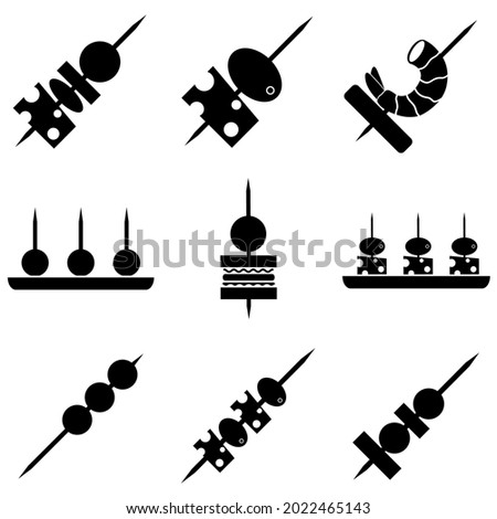 Canape icon, appetizer logo isolated on a white background