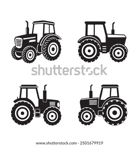 Farm tractor retro sketch. Agricultural machinery vector illustration. Tractors Vector illustration, 