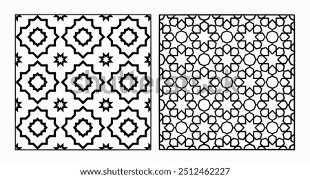 Sheamless Design of CNC cutting, Water Zet machine, Seamless geometric patterns, Expect Ratio 1:1