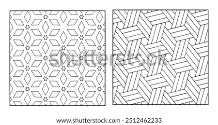 Sheamless Design of CNC cutting, Water Zet machine, Seamless geometric patterns, Expect Ratio 1:1