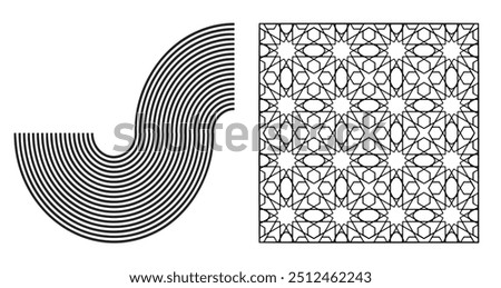 Sheamless Design of CNC cutting, Water Zet machine, Seamless geometric patterns, Expect Ratio 1:1