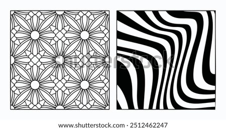 Sheamless Design of CNC cutting, Water Zet machine, Seamless geometric patterns, Expect Ratio 1:1