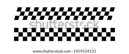 Race Flag Silhouette , Race Flag Desig Illustration Vector 