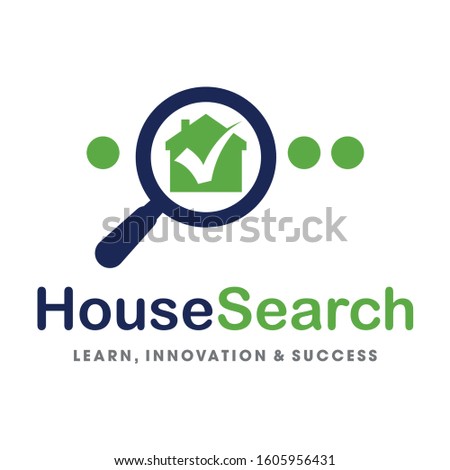 Find real estate, find property, house search logo vector