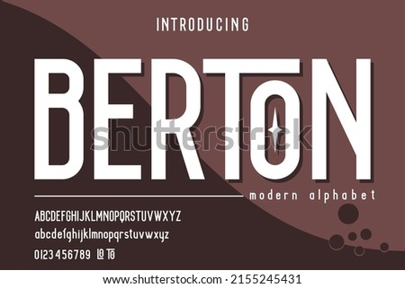 Berton Alphabet Minimal modern alphabet fonts. Typography minimalist urban digital fashion future creative logo font. vector illustration