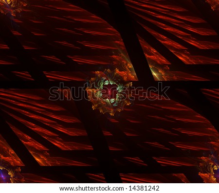 regal red fractal - seamless tile-able