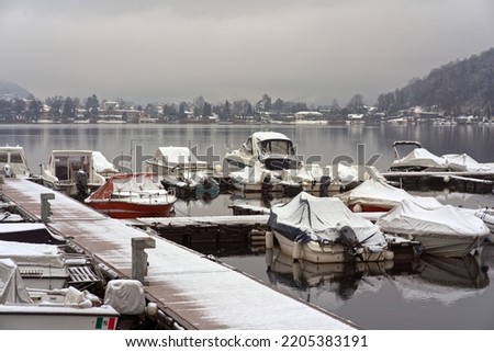 Similar – Image, Stock Photo Boat harbour on Lake Zurich