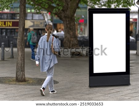 Similar – Image, Stock Photo Sidewalk and street Berlin