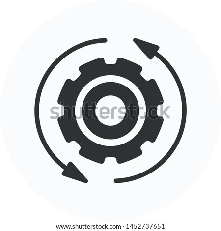 Setting icon, optimization, gear flat symbol vector design. Great for mobile app, web design, print materials, etc.