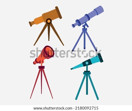 Color image of cartoon telescope.
