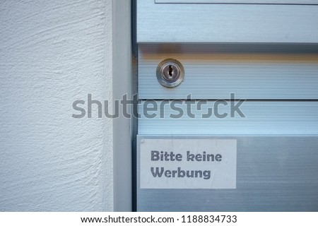 Similar – Image, Stock Photo no advertising Mailbox