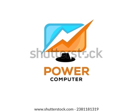 bolt electric power web display logo design template illustration inspiration
