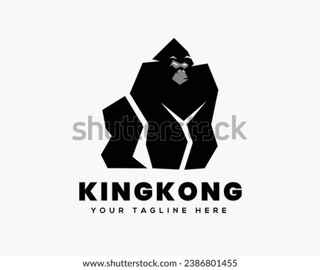 abstract king kong art logo design template illustration inspiration
