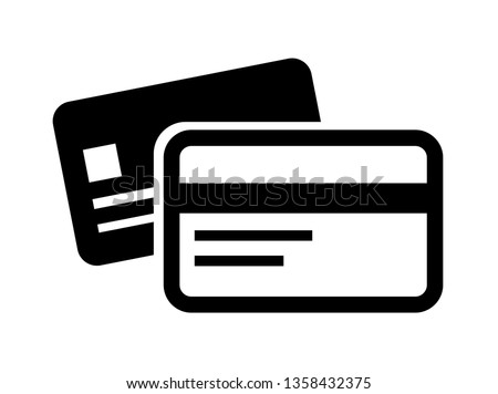 Credit card icon and illustration, paying for purchases