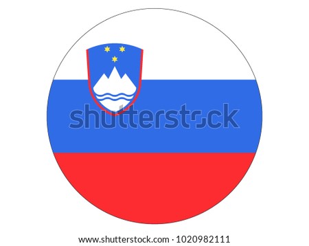 Round Flag of Slovenia