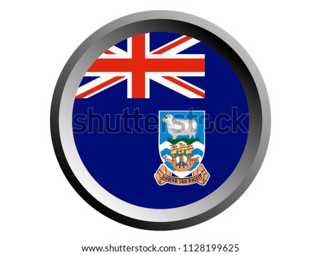 Round National Flag of Falkland Islands