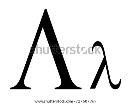 Vector image of Greek letter Lambda