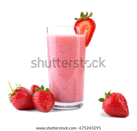 Similar – Image, Stock Photo Strawberry drink close-up. Sweet fruity cocktail