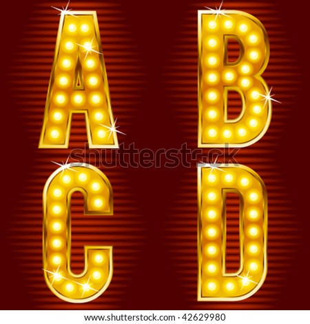 Letters For Signs With Lamps Stock Vector Illustration 42629980 ...