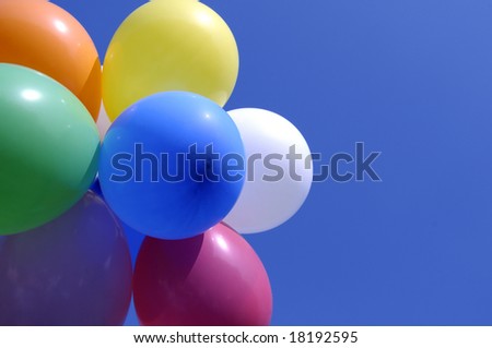 Colorful floating balloons
