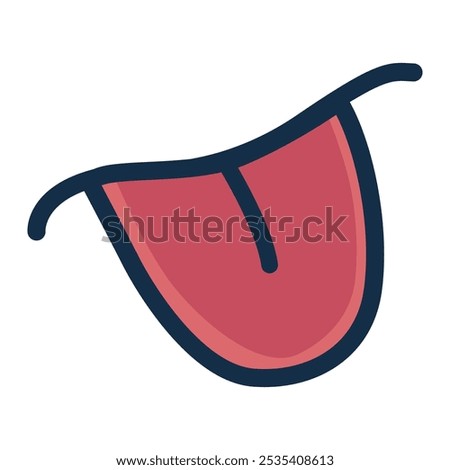 Cartoon. A mouth with a tongue sticking out
, suitable for various concepts and designs. 