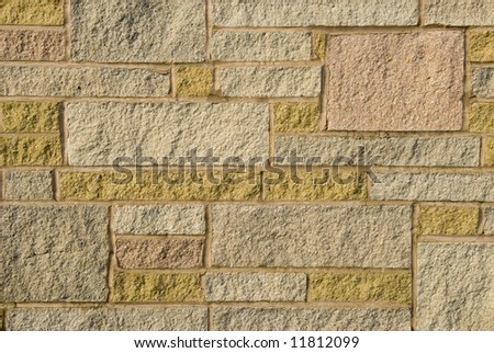 Stone Clad Wall - Colourful stone cladding