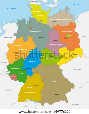 administrative map of Germany